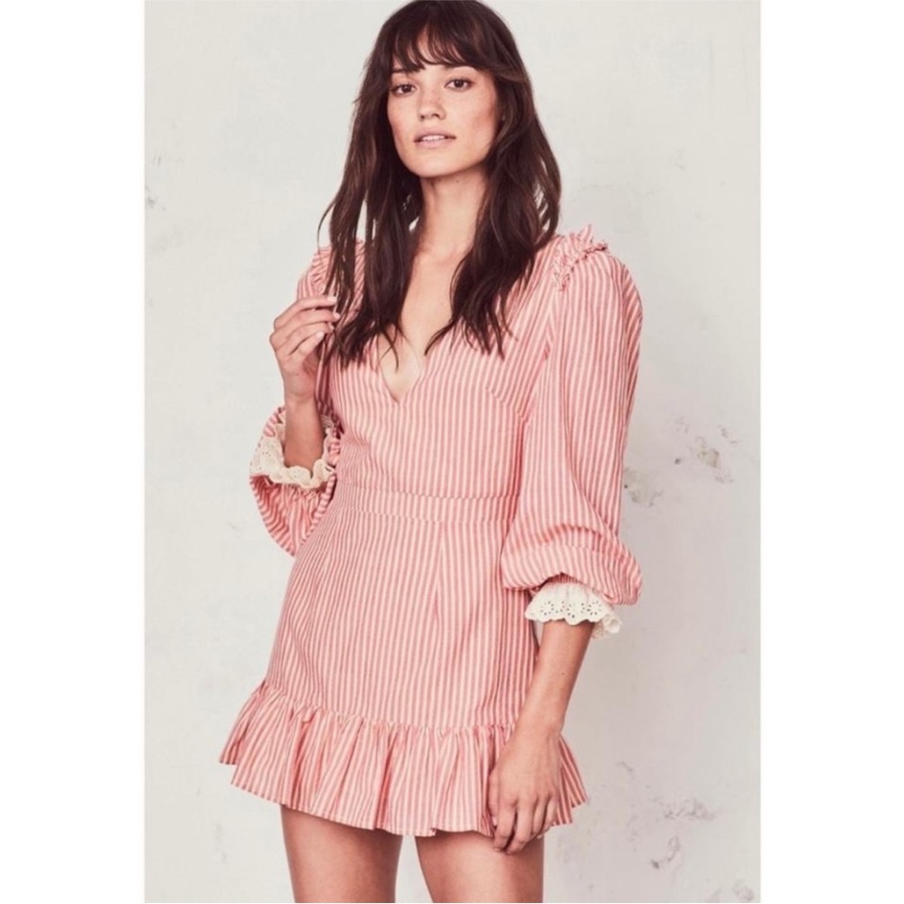 LoveShackFancy  Striped Mini Dress